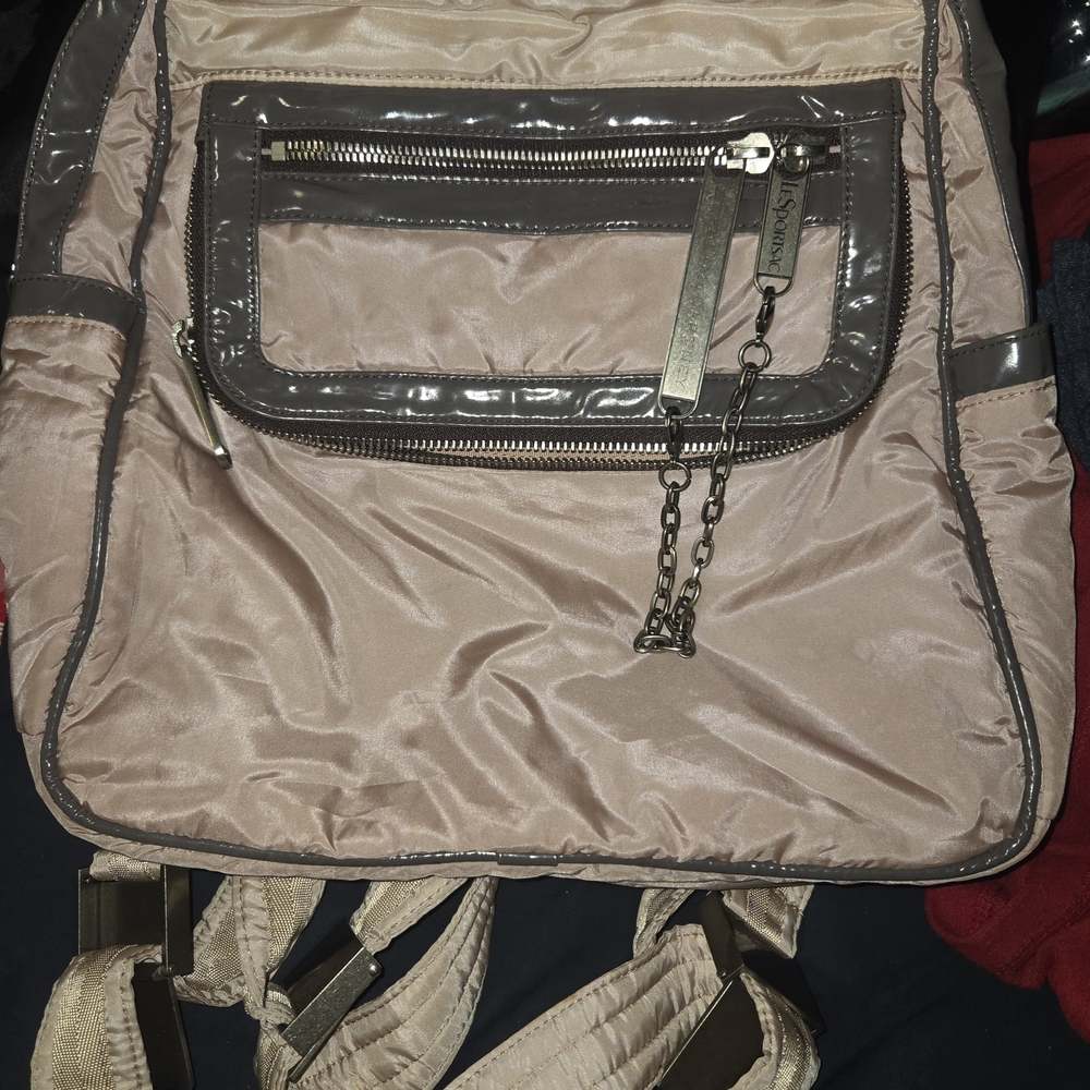 Stella McCarthy x LeSportsa Limited Edition Backpack Polyester Patent Leather